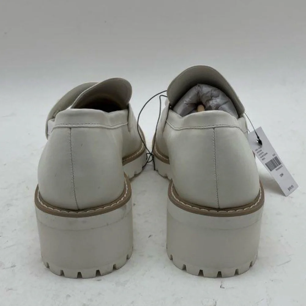 NWT Lane Bryant Lug Sole Loafers | Size 12W | White with Gold Horsebit